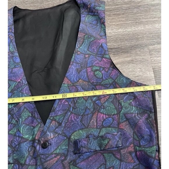Vintage Adventures Of California Men’s Size L Formal Floral Multicolor Vest - Picture 5 of 10